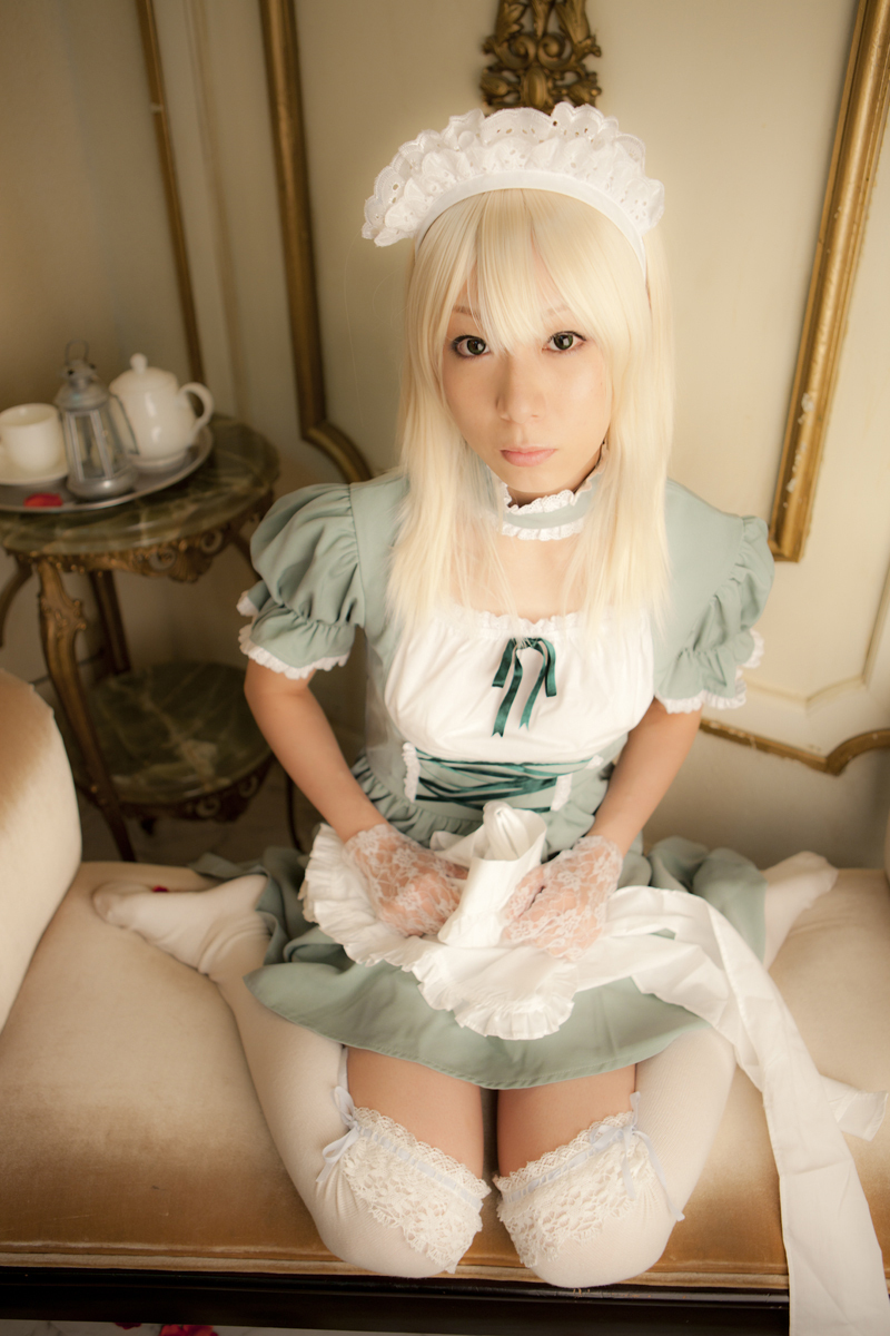 cosplay c78 longphoto 白发性感日本女佣